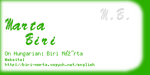 marta biri business card